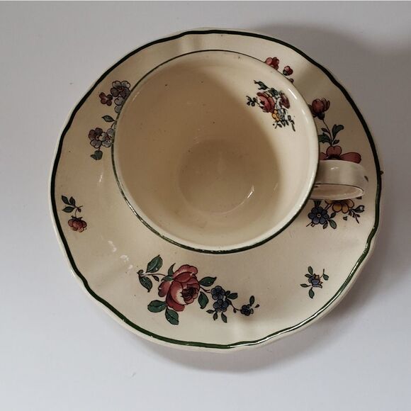 Old Abbey Sprays Cup and Saucer Made in Saar Basin - Picture 3 of 11